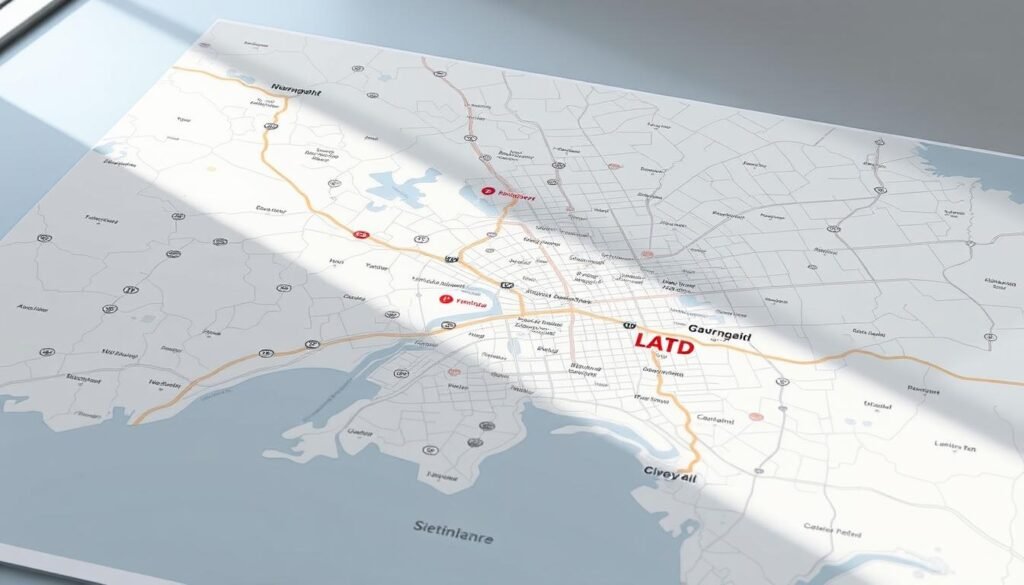 A detailed map of the New Westminster Towing Service coverage area, showcasing the company's extensive reach within the city. The map is presented in a clean, minimalist style, with a focal point on the city's major roads, landmarks, and key service zones. The layout emphasizes the comprehensive nature of the towing service, conveying a sense of reliability and efficiency. The map is illuminated by soft, natural lighting, creating a welcoming and professional atmosphere. The perspective is slightly elevated, providing an overview of the city's geography and the towing service's strategic placement within it. The overall impression is one of comprehensive coverage and dependable service, aligning with the article's subject and section title.