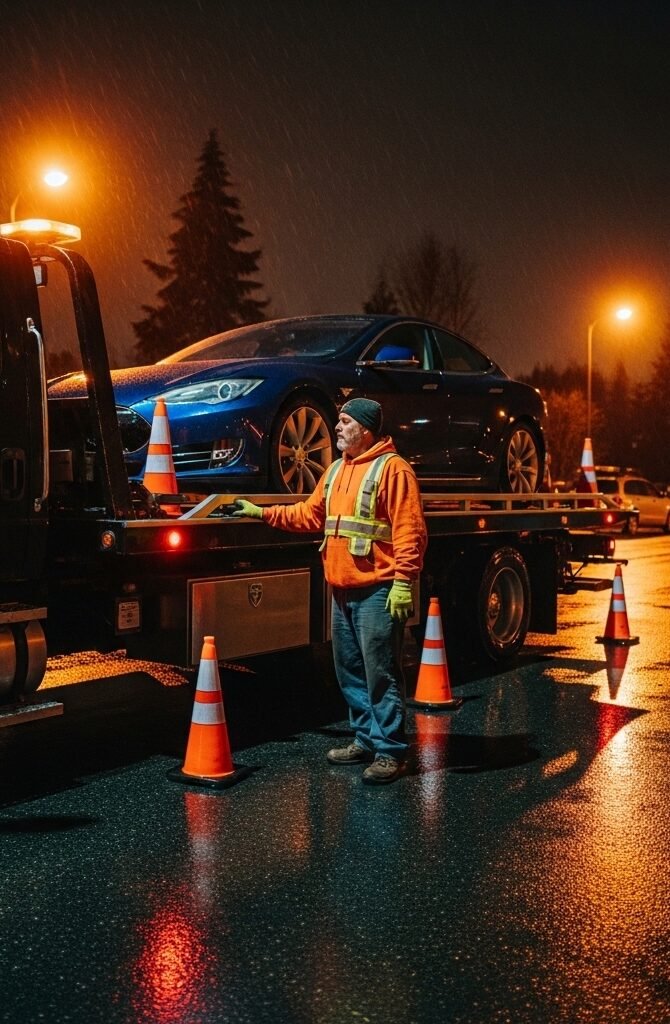 Tesla Towing Services in Ladner BC