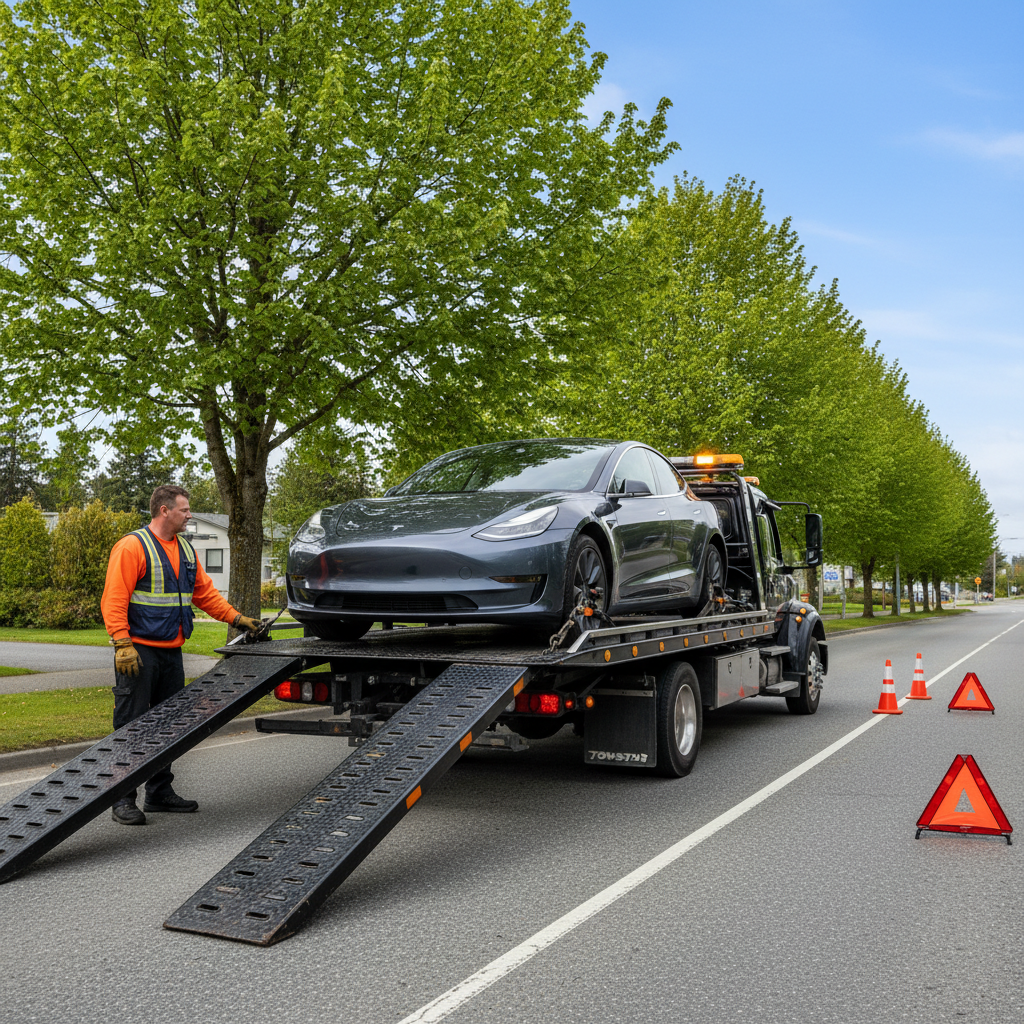 Tesla Towing Services in Ladner BC
