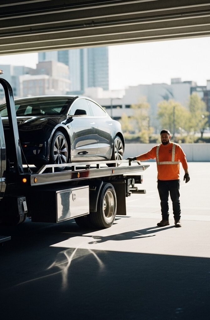 Tesla Towing Services in Ladner BC