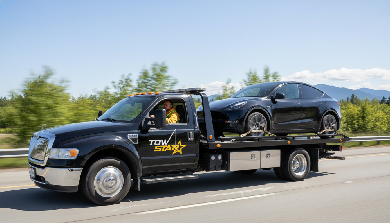 Tesla Towing Services in Delta BC