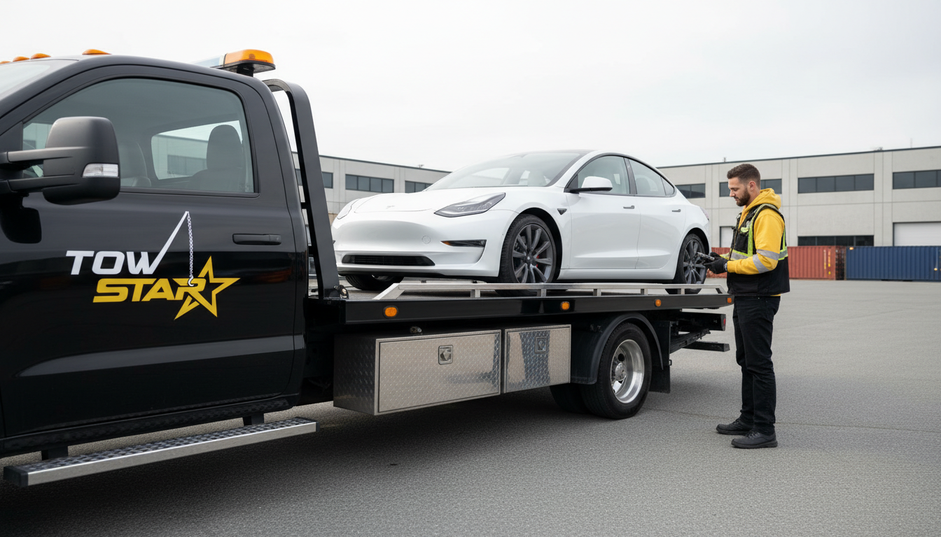 Tesla Towing Services in Delta BC