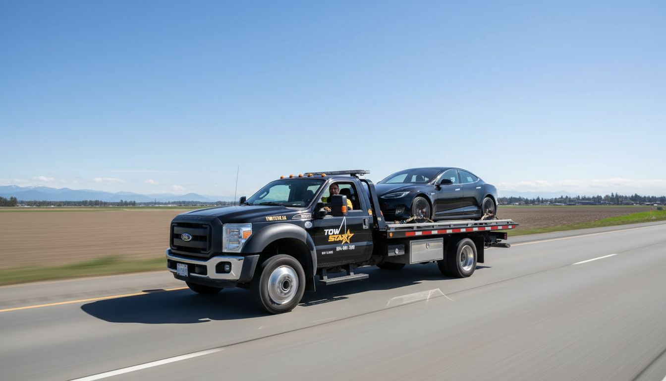 Tesla Towing Services in Delta BC