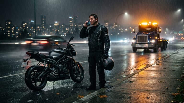 Flatbed Motorcycle Towing Vancouver Riders Need After A Dead Battery